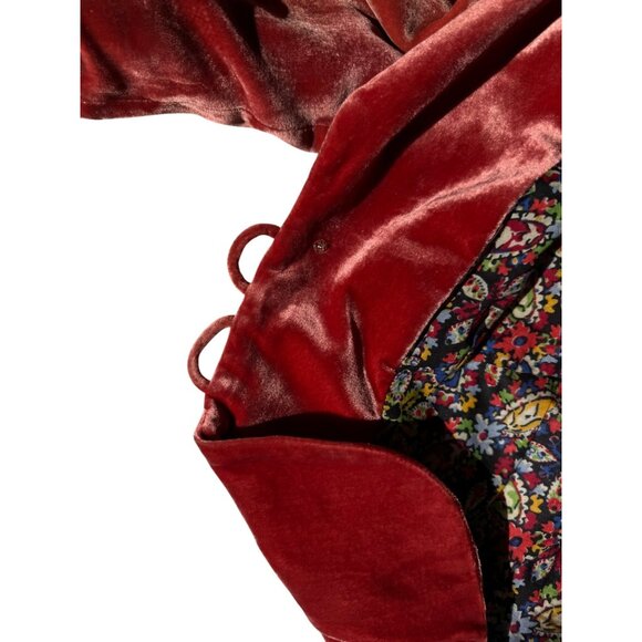 Anthropologie Elevenses Women's Velvet Burnout Dip Dye Jacket Blazer Size 6 - Picture 16 of 16